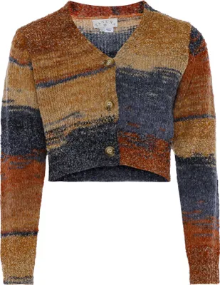 Image de Pull TANUNA pour femmes - marron bleu multicolore, XL/XXL