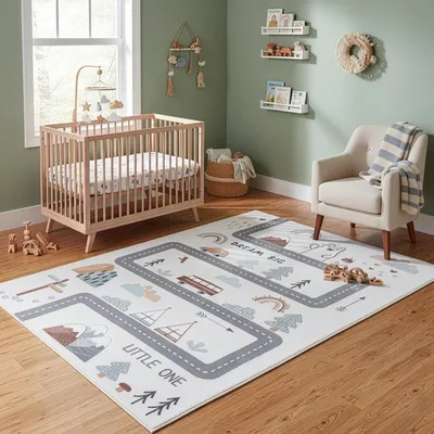 Produktbild von Teppich 160x230 cm - Spielteppich - Kinderzimmer - Fahrzeugmotiv