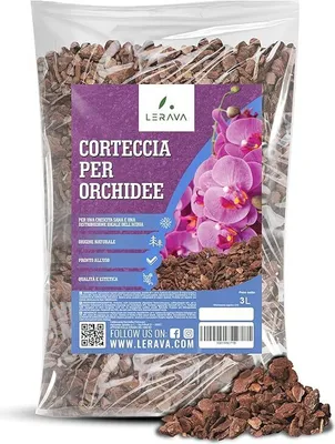 Produktbild von LERAVA® Rinde für Orchideen [ Italy] - 3L - Für gesundes Wachstum, Pinienrinde und Tongranulat für eine ideale Wasser- und Nährstoffverteilung