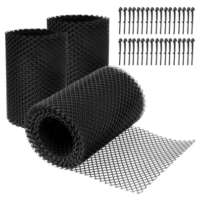 Dachrinnenschutz Kunststoffgewebe 18 cm x 2400 cm schwarz
