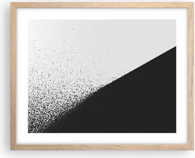 Produktbild von Gerahmtes Poster - Rahmen in heller Eiche - Schwarzweiß Hintergrund Geometrie - 50x40 cm - Wand Bild - Wanddeko - Wandbilder - Kunstposter - Wandposter - Bilderrahmen - Bilder - P2NAA50x40-4989
