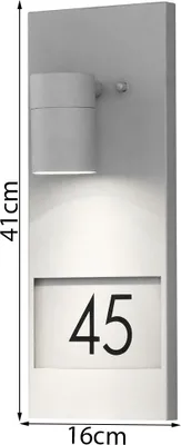 Produktbild von LED Außenwandleuchte zur Hausnummernbeleuchtung, Außenleuchte Downlight, Schwarz