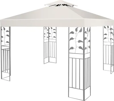 Obrázok produktu pre KOMFOTTEU 3 x 3 m strecha na pavilón, náhradná strecha na pavilón, strešná plachta na záhradu balkón pláž, vodotesná náhradná strecha na pavilón, dvojitá náhradná strecha (béžová)
