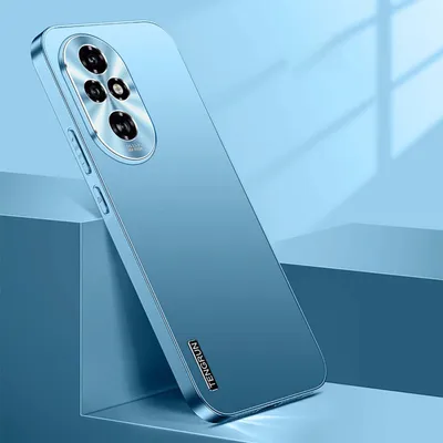 Obrázek produktu pro Pouzdro na mobilní telefon Honor 200 s designem v jemně matném kovovém vzhledu, světle modré