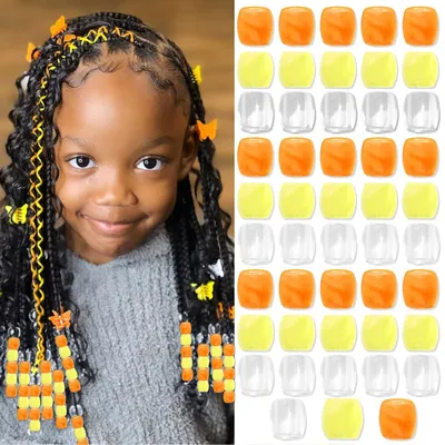 48 Haarperlen für Kinder, Loc-Perlen Set mit Werkzeug