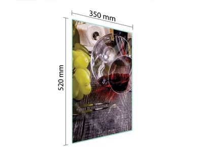 Produktbild von Glasschneidebrett 35x52 Wein