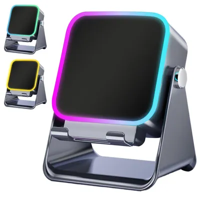 Produktbild von Kabelloser Bluetooth Lautsprecher,4-in-1 mit Handyhalter, RGB-Ambientelicht,360°drehbar,kompatibel mit iPhone,Android,iPad– ideales Geschenk für alle