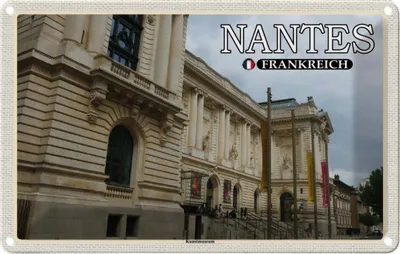 Produktbild von vianmo Blechschild 20x30 cm Nantes Frankreich Kunstmuseum Abenteuer Reisen Urlaub