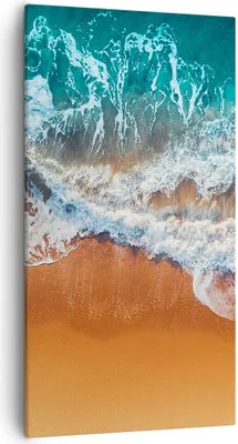 Produktbild von Bild auf Leinwand - Leinwandbild - Einteilig - Sand Wasser Strand - 55x100cm - Wand Bild - Wanddeko - Wandbilder - Leinwanddruck - Bilder - Wanddekoration - Leinwand bilder - Wandbild - PA55x100-5021