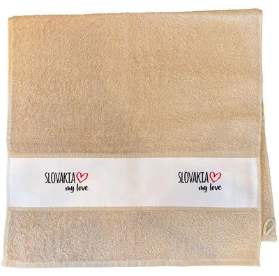 Produktbild von Huuraa Handtuch Slovakia my love 50x100cm Sand Baumwolle Handtuch Geschenkidee