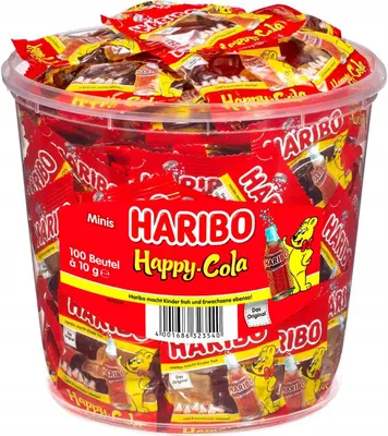 Produktbild von HARIBO Happy Cola Minibeutel Fruchtgummi 100 St.