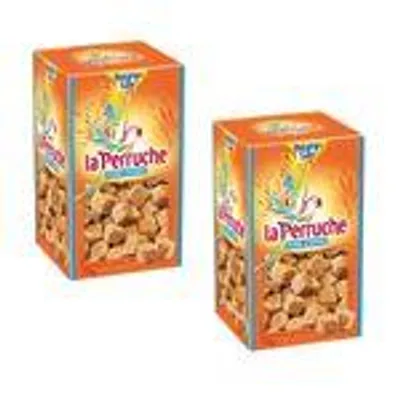 Produktbild von La Perruche Brauner Rohrzucker Würfel 2 x 750 g - Natürlicher Genuss für Kaffee & Tee