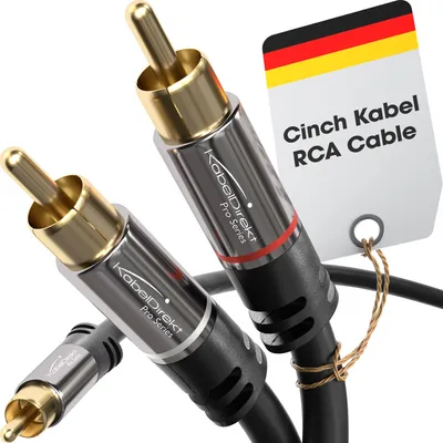 Produktbild von KabelDirekt 797698090009, RCA, Männlich, 2 x RCA, Männlich, 5 m, Schwarz