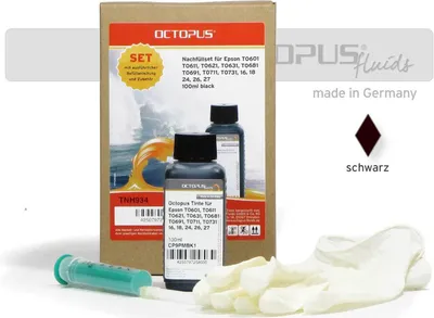 Produktbild von Tinten Nachfüllset für Epson T0611, T0711, 16, 18, 26, 27 schwarz pigmentiert