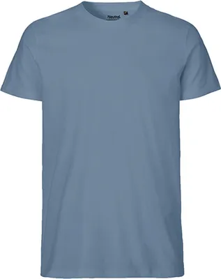Immagine prodotto di Neutral O61001 | Maglietta uomo aderente + GOTS - Colore: Dusty Indigo - Taglia: L