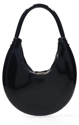 Imagen del producto de Bolso de hombro para mujer, goma brillante, color gris plateado y , detalles dorados, marca Marc Ellis