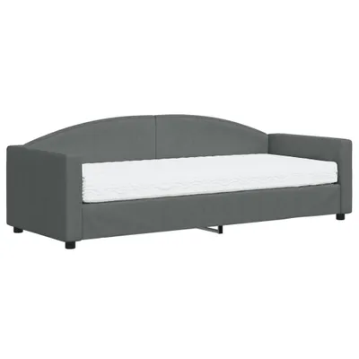 Immagine prodotto di vidaXL Divano letto con materasso Grigio scuro 80x200 cm Tessuto