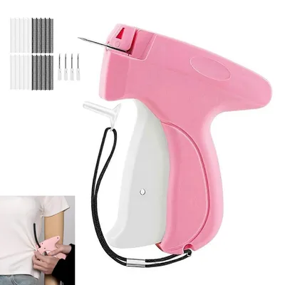 Produktbild von Handgehaltener Mini-Nähpistole–Reise-Nähset mit 1 Nadel und 1000 Klammern,für schnelle Reparaturen von Kleidung und Vorhängen,Textil-Reparaturset