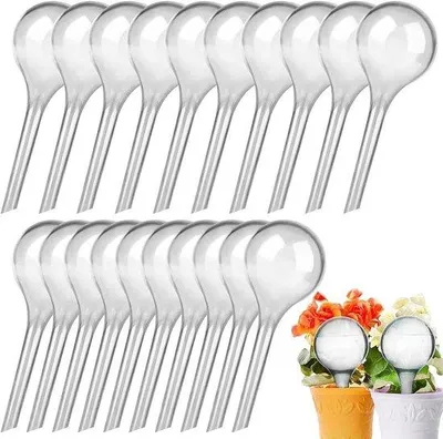 Produktbild von Unyqoos® 20er-Set automatische Bewässerungskugeln aus PVC, transparent – einfache Selbstbewässerung für Topf- & Zimmerpflanzen und Sukkulenten