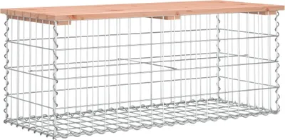 Obrázek produktu pro vidaXL Gabionová zahradní lavička 103x44x42 cm Masivní dřevo douglasky tisolisté
