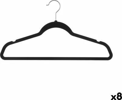Produktbild von 5five Simply Smart Kleiderbügel Schwarz Polypropylen 45,5 x 23 cm 8 Stück