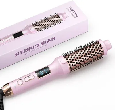 Zdjęcie produktu dla Thermo Borstel - Szczotka-lokówka - Prostownica - Stylizacja włosów - Technologia jonowa - 38 mm - Różowa