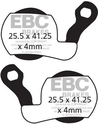 Image de CFA449HH - Plaquettes de frein vélo EBC Brakes (frittées)