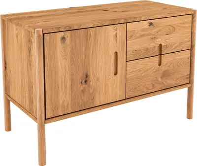 Produktbild von Kommode 97 cm breit, Eiche massiv geölt, PORI-165