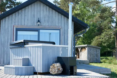 Produktbild von Fjordholz Hot Tub Quattro Mads – eckiges Hot Tub / Badefass