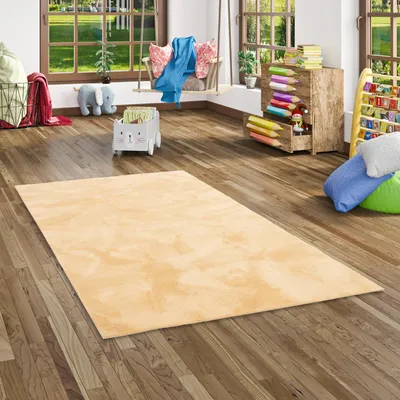 Produktbild von Kinder und Jugend Super Soft Fellteppich Pearl Kids Gelb, Größe:120x170 cm
