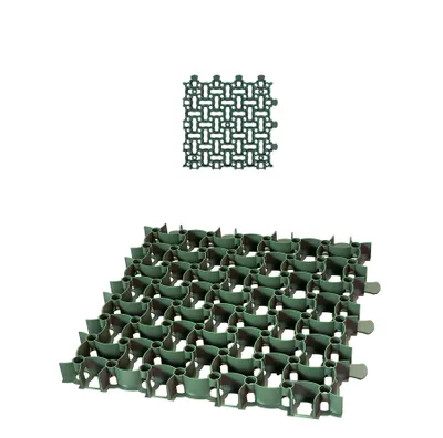 Produktbild von BigDean Rasengitter Paddockplatte 50x50 cm Reitplatzmatten Rasenmatten Rasenwaben Kiesgitter Parkplatzrasen 0,25 m²