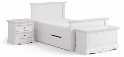 Produktbild von Schlafzimmer-Set Belluno Elegante 4-teilig 90x200cm Massivholz Ausführung wählbar