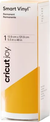 Produktbild von Cricut Smart Vinyl, Hitzebeständige Vinylrolle, Gelb, Einfarbig, Glänzend, Cricut Joy, 139 mm