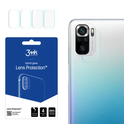 Produktbild von 3mk Hybridglas Lens Protection für Xiaomi Redmi Note 10/10s 4G Kamera Objektiv Kameralinse 0,16mm 6H (4 Stück)