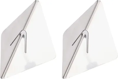 Obrázek produktu pro 2 ks Držák čísla stolu z nerezové oceli Stabilní trojúhelníkový tvar Držák karty Restaurace Menu Card Stand