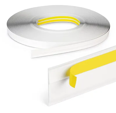 Produktbild von Solidchoice – Selbstklebende PVC-Fensterdichtung mit Lippe, 5 Meter, weiß