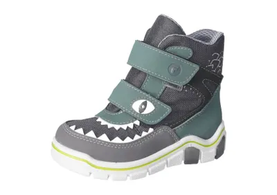 Produktbild von RICOSTA Boots LUGA von PEPINO sind ein echter Hingucker HighTech/Textil Klettverschluss Warmfutter Jungen salbei/carbon Grün/Grau Drachen Größe 33