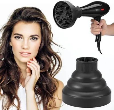 Produktbild von Universeller Haartrockner-Diffusor aus Silikon, faltbarer Diffusoraufsatz für lockiges Haar