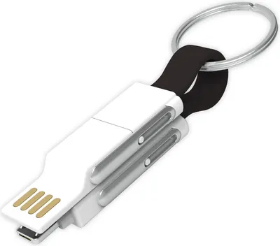 Obrázek produktu pro INF Multifunkční datový kabel 6 v 1 s klíčenkou - Černá