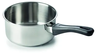 Edelstahl-Kochtopf 14 cm, 1,1 L, Sandwichboden, Induktion