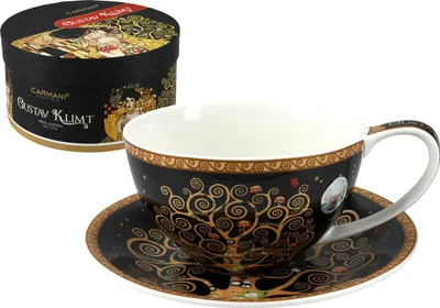 Immagine prodotto di Tasse e sottotazza - G. Klimt, L'Albero della Vita, sfondo nero (CARMANI)