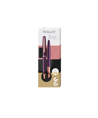 Image de Ensemble stylo-plume + stylo bille Jazz Noble Elegance – pointe M, mécanisme à torsion, boîte cadeau
