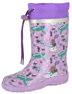 Immagine prodotto di Stivali di gomma per bambine Beck, modello Ocean Tale, color lilla, taglia 32 EU