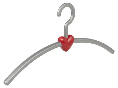 Productafbeelding van Kledinghanger Set van 10 Stuks - Kunststof Zilver 45 cm