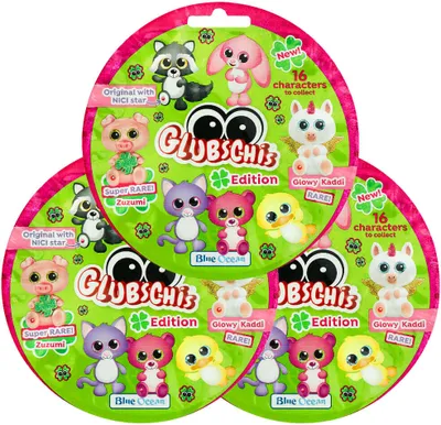 Produktbild von Blue Ocean Glubschis Sammelfiguren Glück Serie 3 - Glubschi Glitzer Figur - 3 Tüten