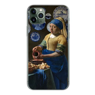 Produktbild von MuchoWow® Handyhülle Schutzhülle Hülle für iPhone 11 Pro Max Milchmädchen - Das Mädchen mit dem Perlenohrring - Vermeer Silikon Softcase Handy Hülle - Schutz
