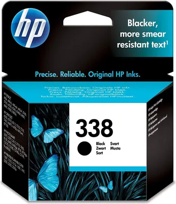 Produktbild von HP 338 Schwarz Original Tintenpatrone, Standardertrag, Schwarz, Tinte auf Pigmentbasis, Tinte auf Farbstoffbasis, 1 Stück(e), 480 Seiten