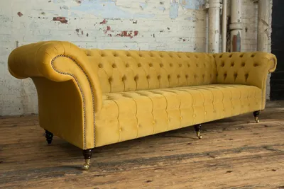 Produktbild von Designer Chesterfield Sofagarnitur Sofa Couch Polster Set in Samt 4tlg. Sitzer