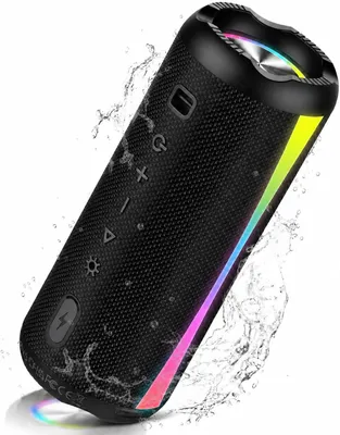 Produktbild von Bluetooth Lautsprecher 20W mit Bluetooth 5.4, IPX7 Wasserdicht, RGB Licht, 20 Std Akku, TWS Stereo, USB-C, Tragbare Musikbox für Outdoor