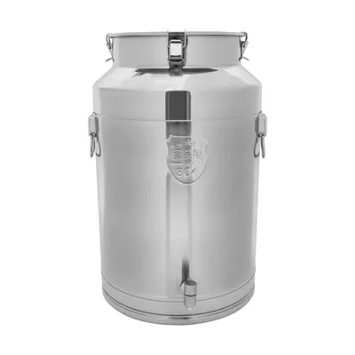 Produktbild von 76L Edelstahl Milchkännchen versiegelter Eimer mit Wasserhahn Kücheneimer